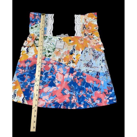 Cupio Blush Colorblock Floral Blouse/Top Size Small. New - Picture 2 of 4